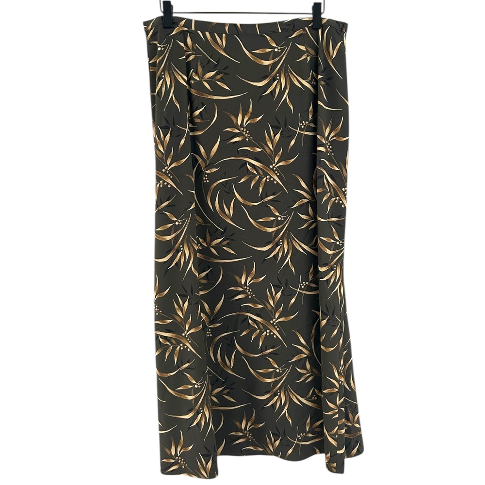 VTG Harvé Benard Women's Size‎ 14 Silk Midi Maxi Dark Whimsigoth Grunge Skirt - Picture 2 of 8